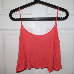 Tank/crop top with open back